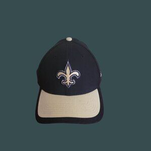 New Era NFL 39THIRTY Saints Hat Black & Gold Medium-Large